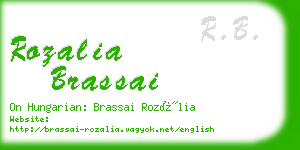 rozalia brassai business card